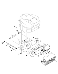 Engine Accessories Diagram and Parts List for SLTX1054VT 13VR92AK009-13WR92AK009-13WR92AK010 Cub Cadet Lawn Tractor